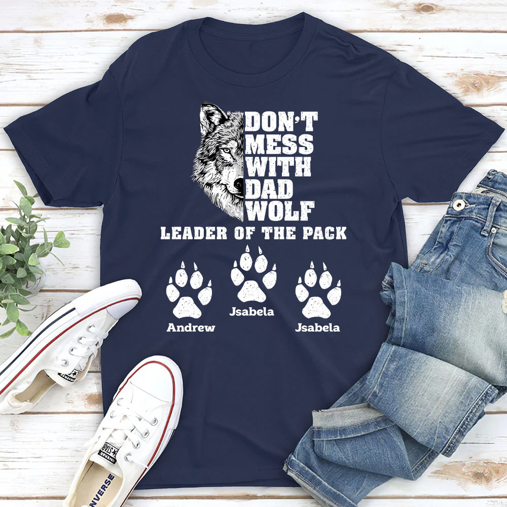 Papa Wolf - Personalized Custom Shirt - Image 4
