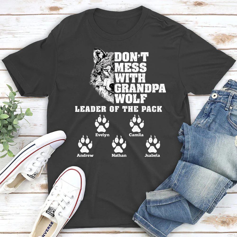 Papa Wolf - Personalized Custom Shirt - Image 5
