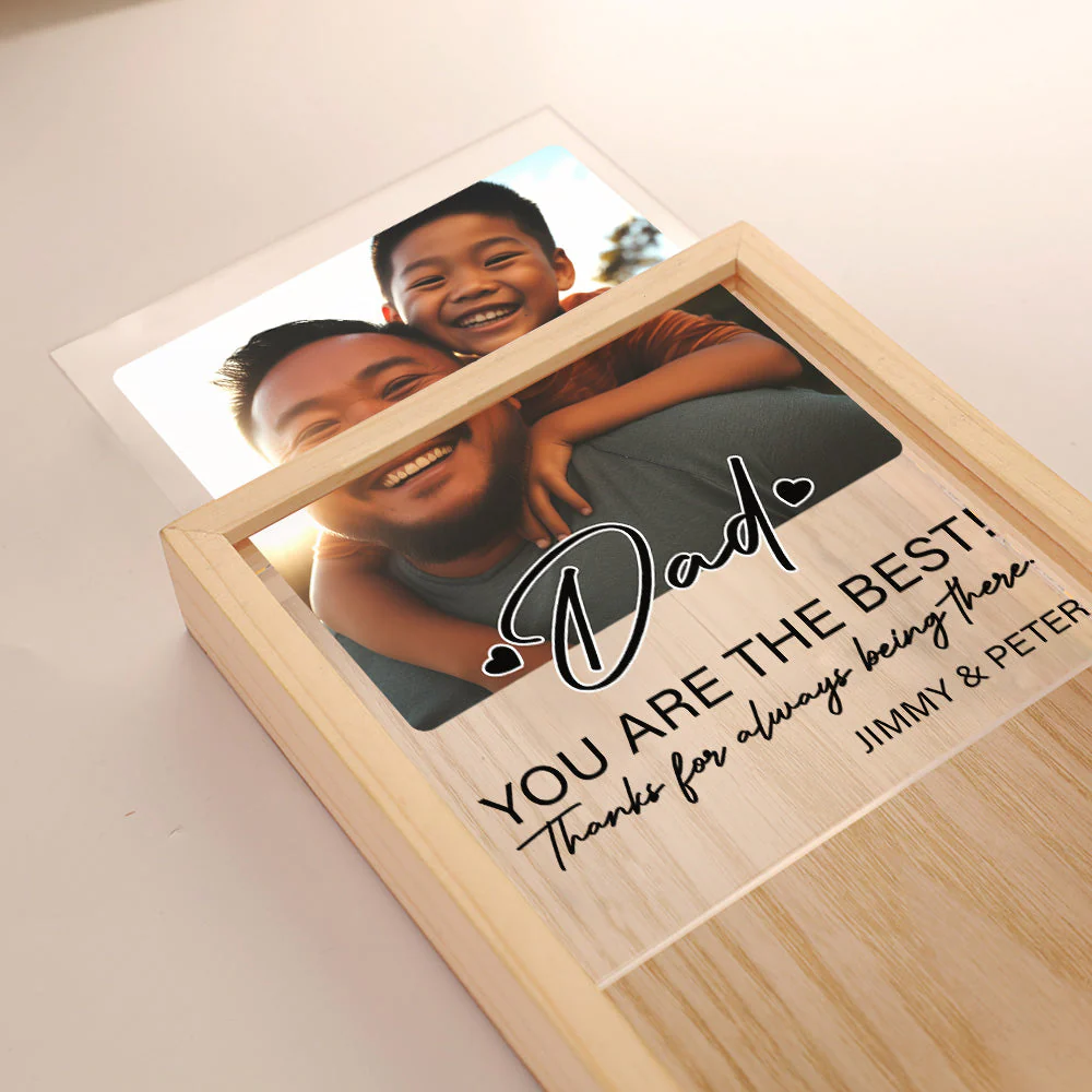 Papa You Are The Best - Personalized Frame Light Box - Image 2