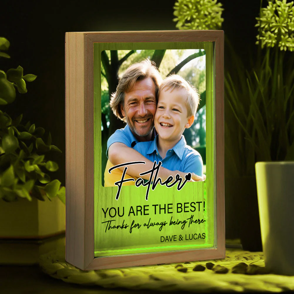 Papa You Are The Best - Personalized Frame Light Box - Image 3