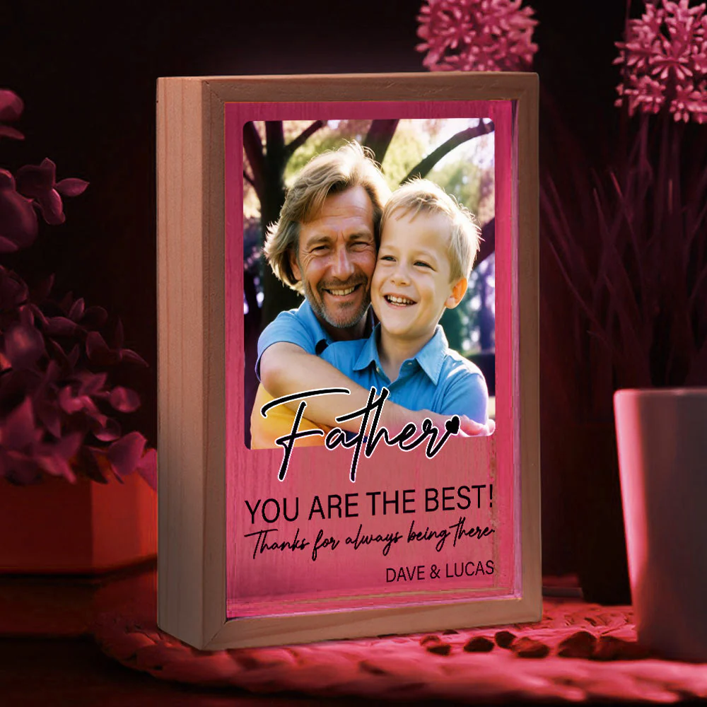 Papa You Are The Best - Personalized Frame Light Box - Image 4