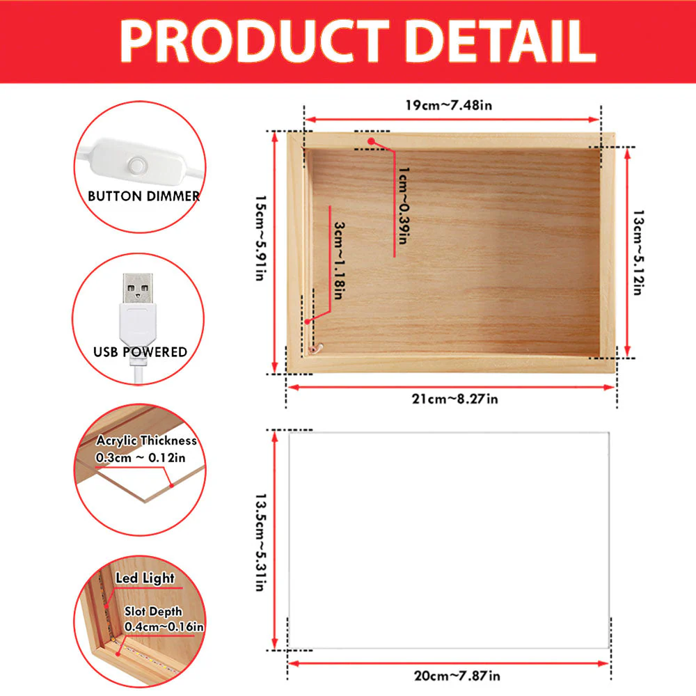 Papa You Are The Best - Personalized Frame Light Box - Image 6