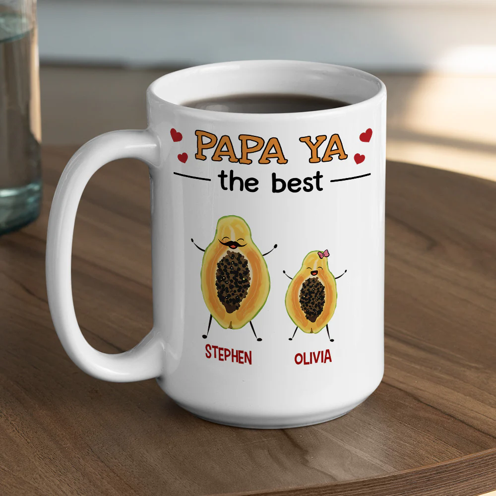 Papaya The Best - Personalized Custom Coffee Mug - Image 7