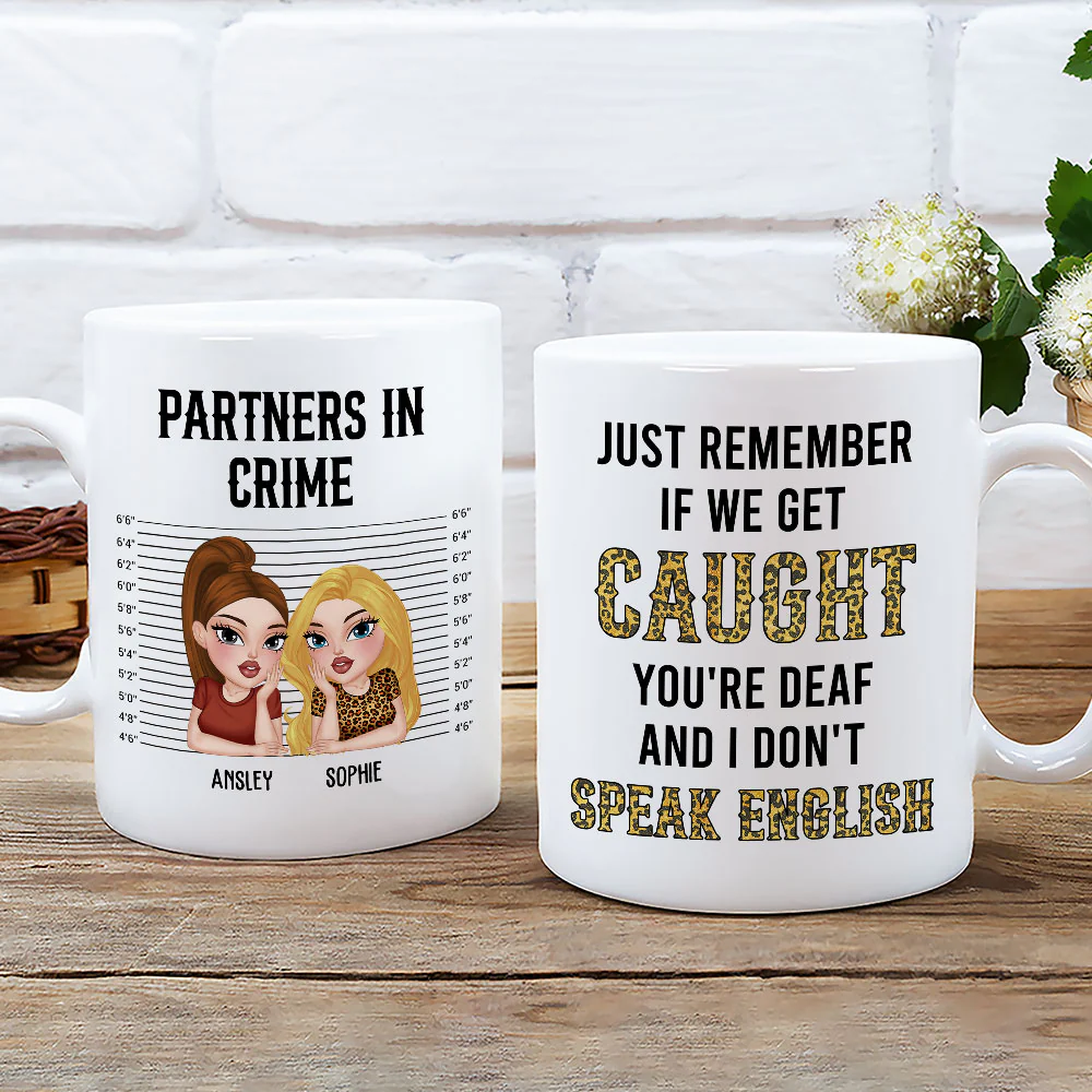 Partner In Crime Humor - Personalized Custom Coffee Mug - Image 2