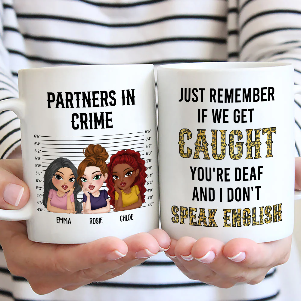 Partner In Crime Humor - Personalized Custom Coffee Mug - Image 3