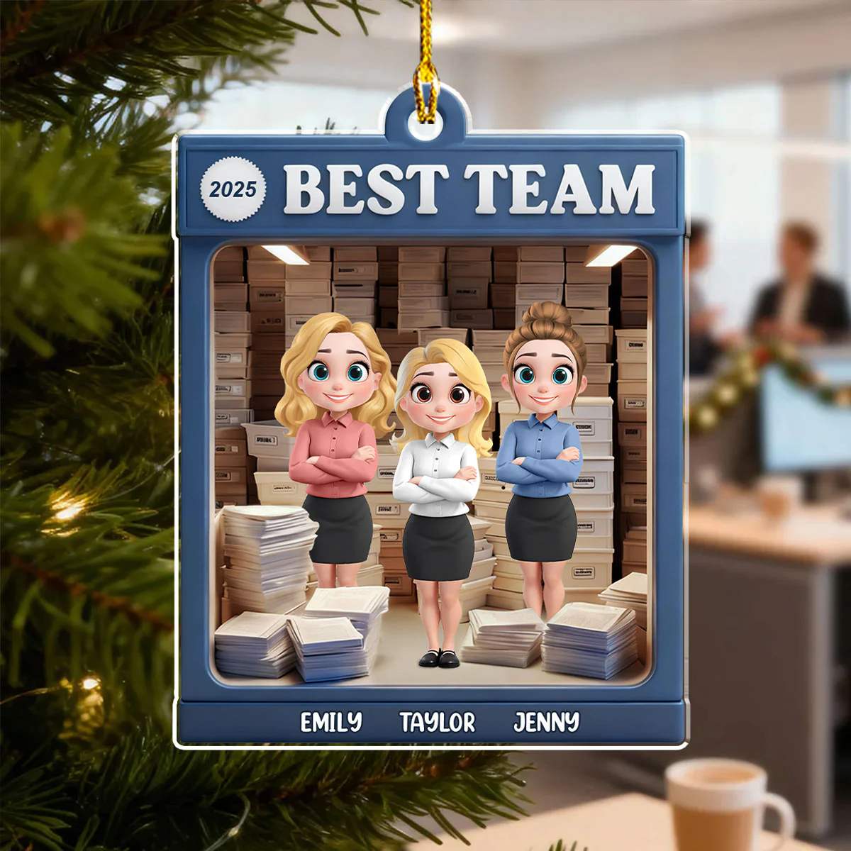 Partner In Office Crimes - Personalized Custom Acrylic Ornament
