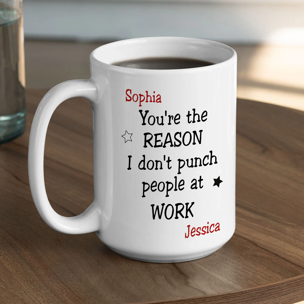 Partner In Office Crimes - Personalized Custom Coffee Mug - Image 5