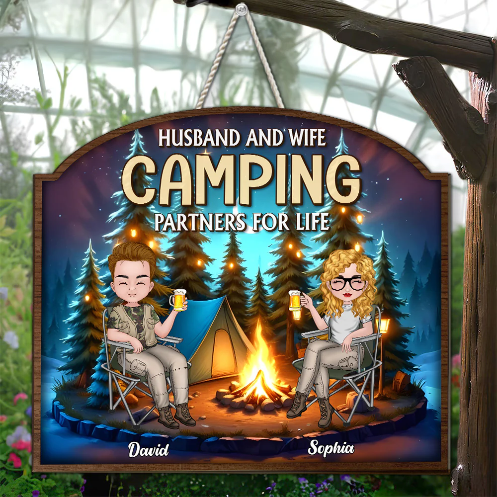 Partners For Life Camping - Personalized Custom Wood Sign - Image 3
