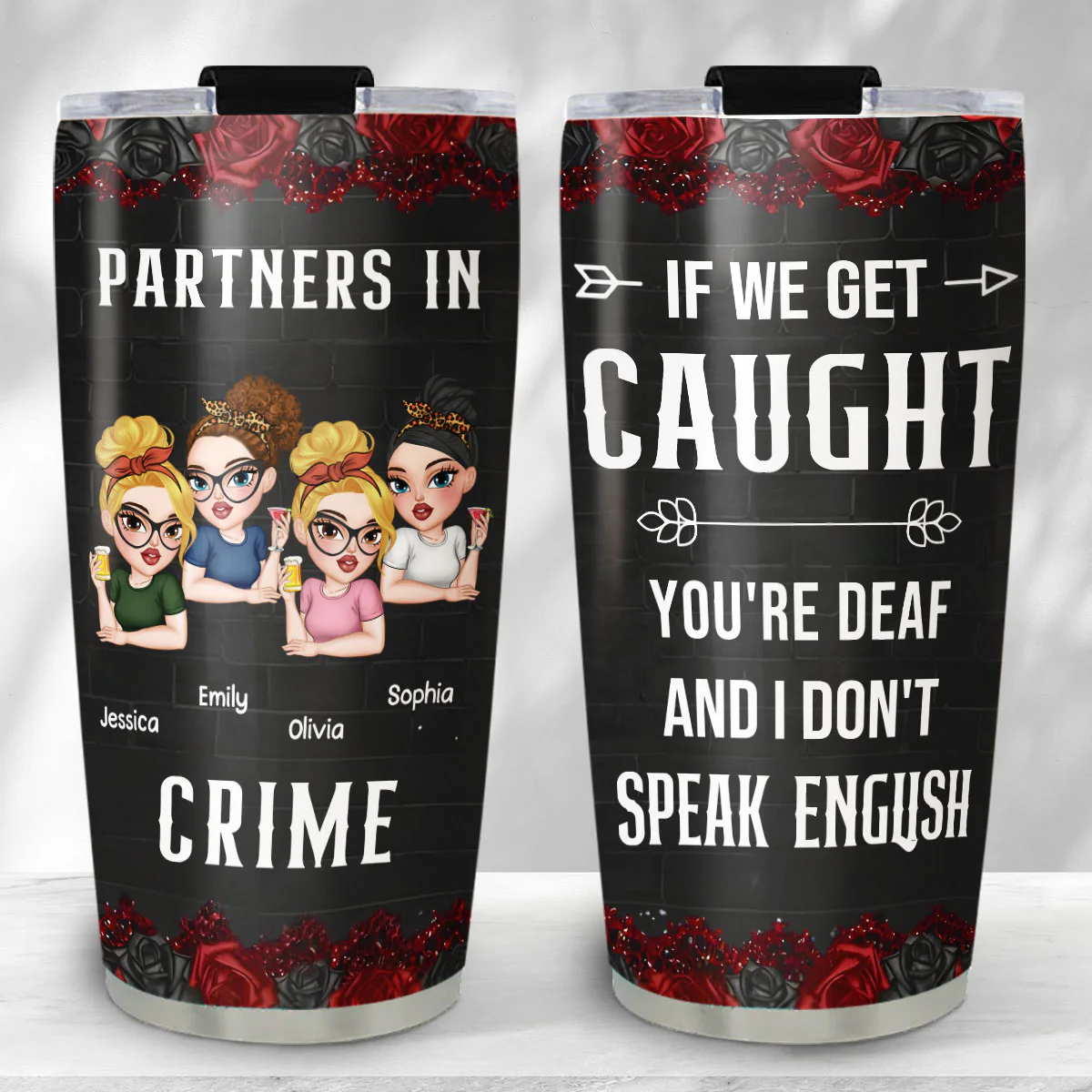 Partners In Crime - Personalized Custom Tumbler - Image 6