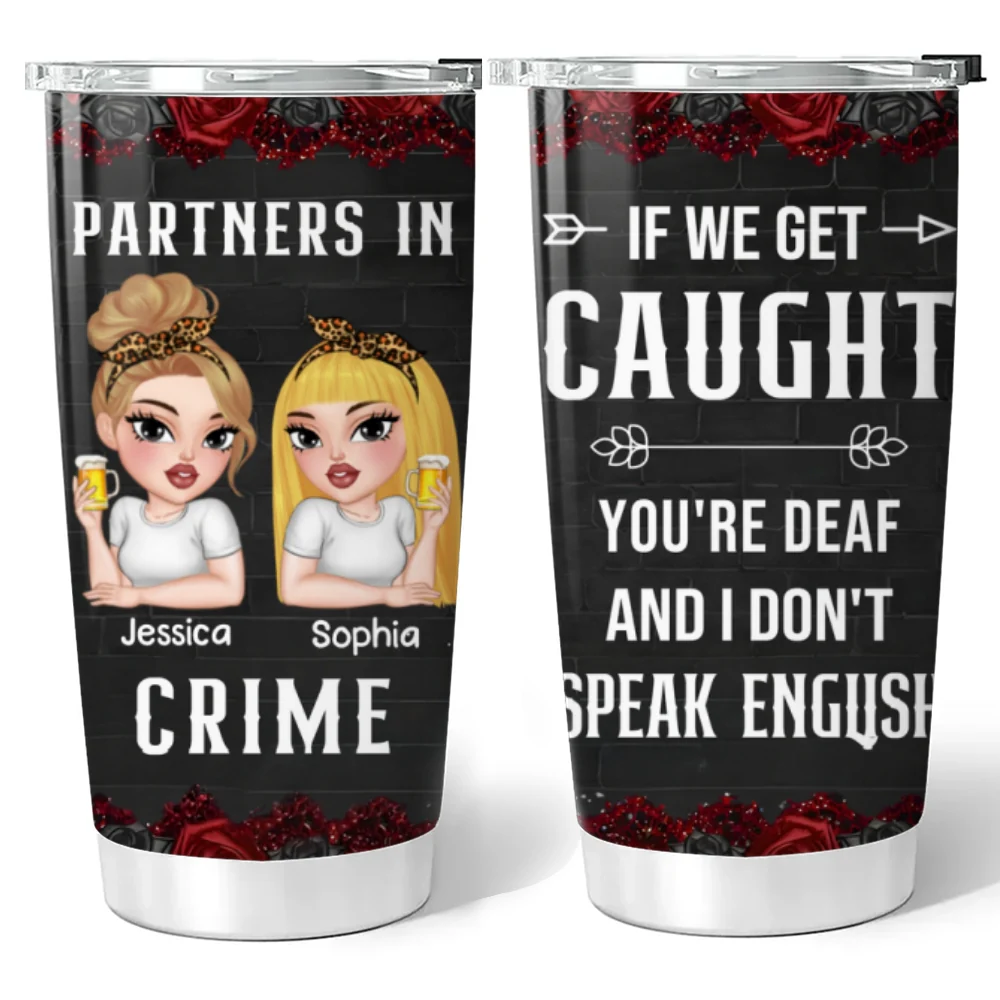 Partners In Crime - Personalized Custom Tumbler - Image 7