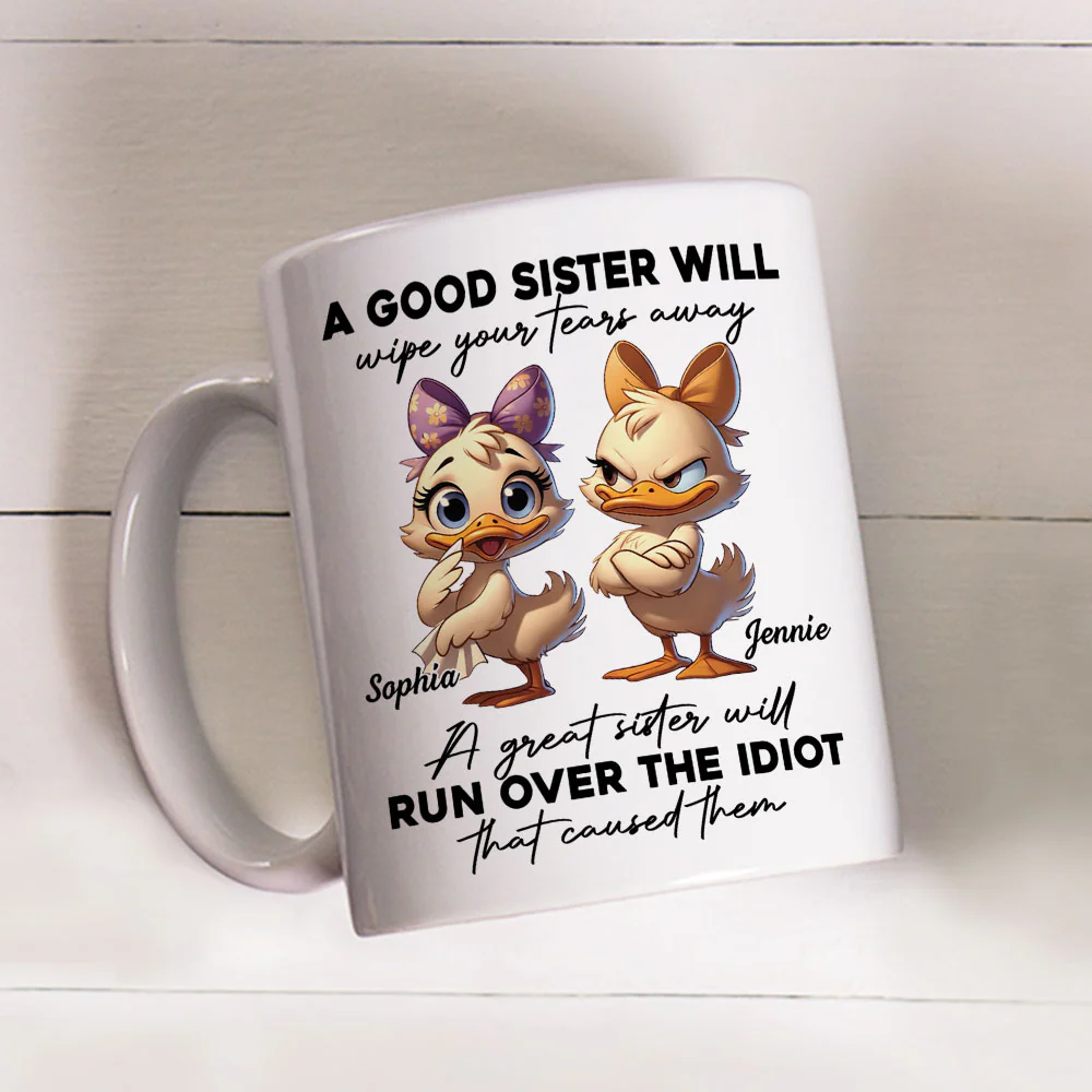 Partners In Sister - Personalized Custom Coffee Mug - Image 4