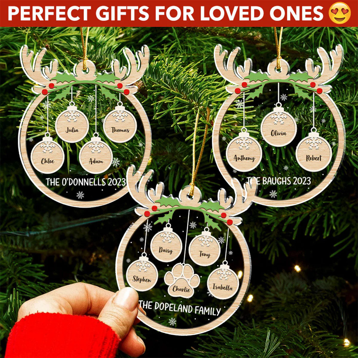 Paw Charm - Personalized Custom Acrylic Ornament - Image 2