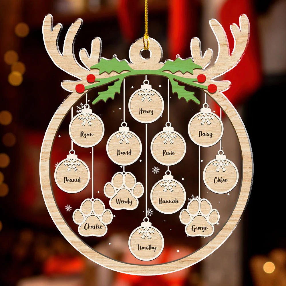 Paw Charm - Personalized Custom Acrylic Ornament - Image 4