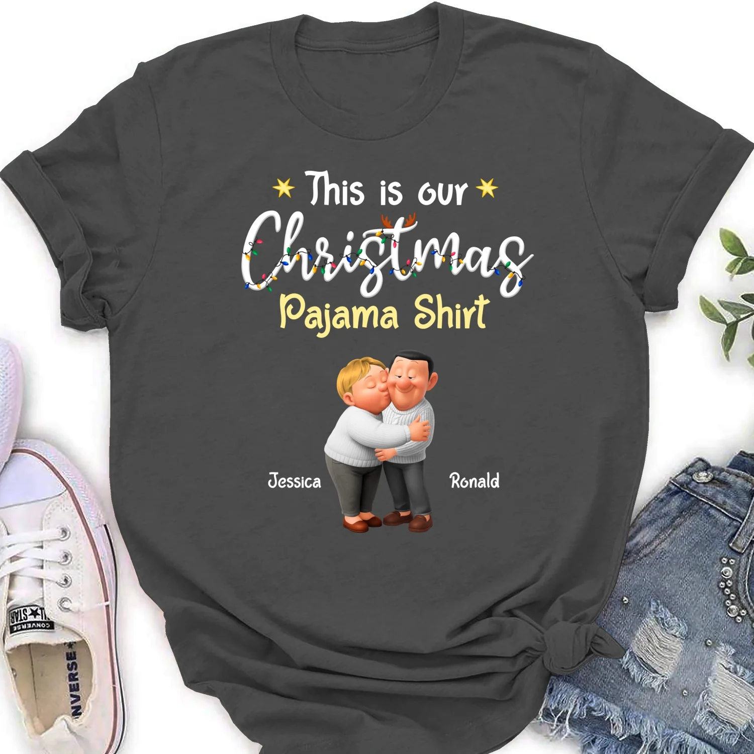 Pawjama Shirt Ver Couple Cartoon - Personalized Custom Shirt - Image 19