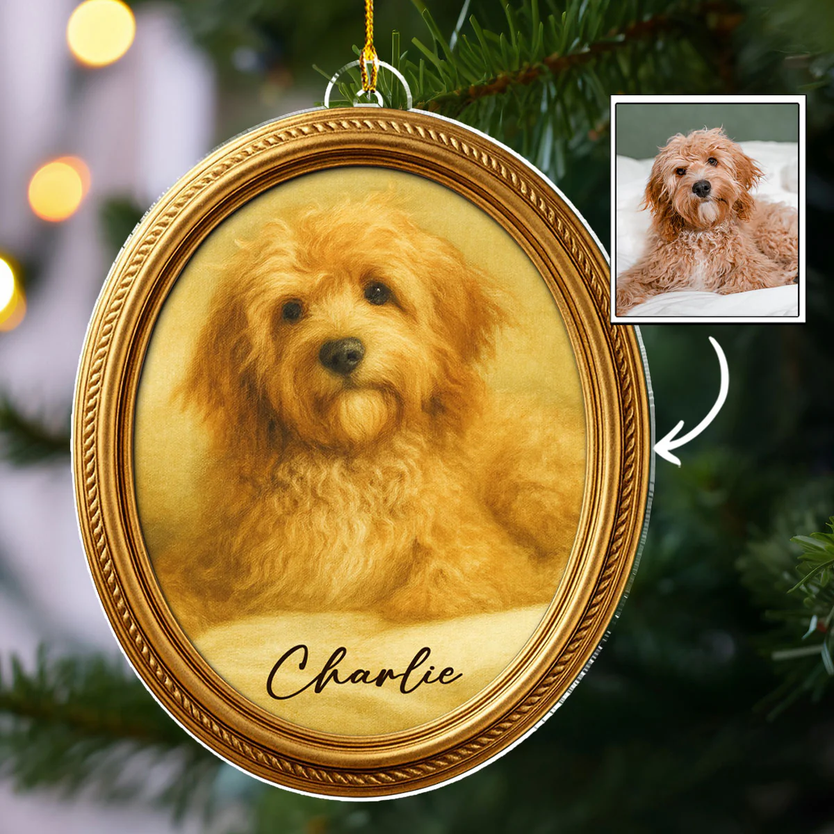 Paws In Heaven - Personalized Custom Acrylic Ornament - Image 2