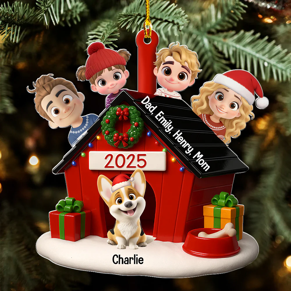 Peeking On You - Personalized Custom 3D Effect Acrylic Ornament - Image 5