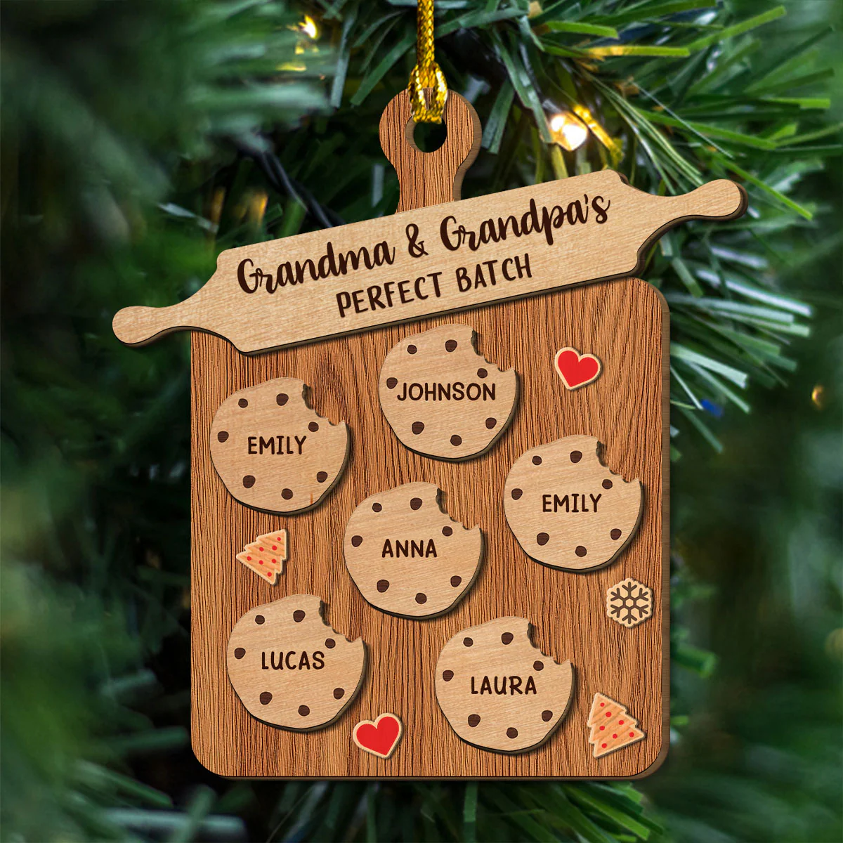 Perfect Batch Parents - Personalized Custom Freeshape 2-Layered Wood Ornament - Image 5