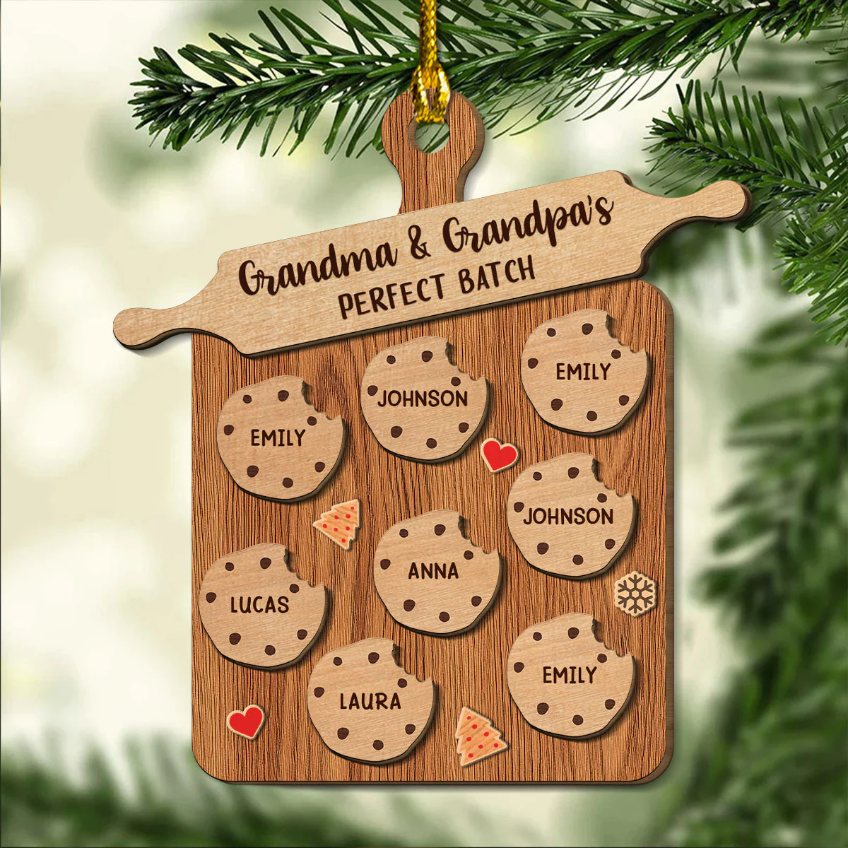 Perfect Batch Parents - Personalized Custom Freeshape 2-Layered Wood Ornament - Image 6