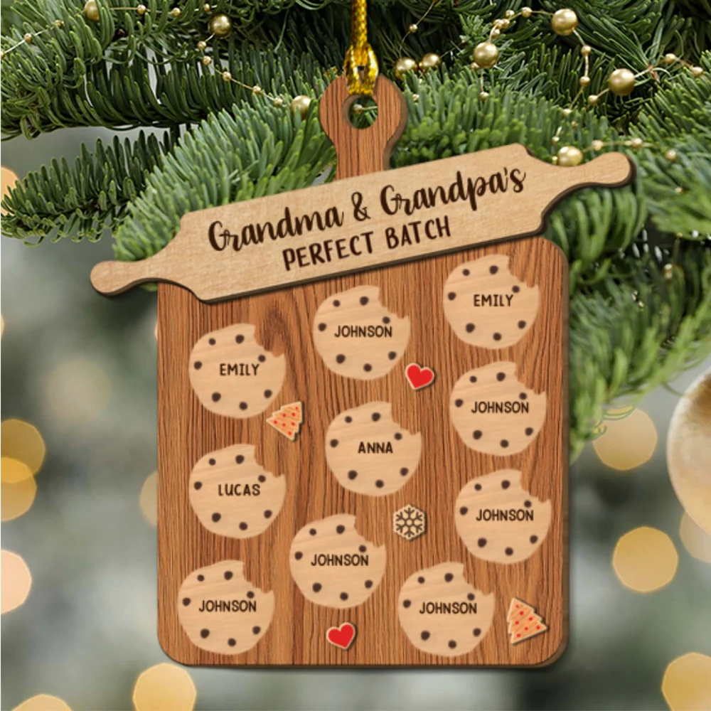 Perfect Batch Parents - Personalized Custom Freeshape 2-Layered Wood Ornament - Image 8
