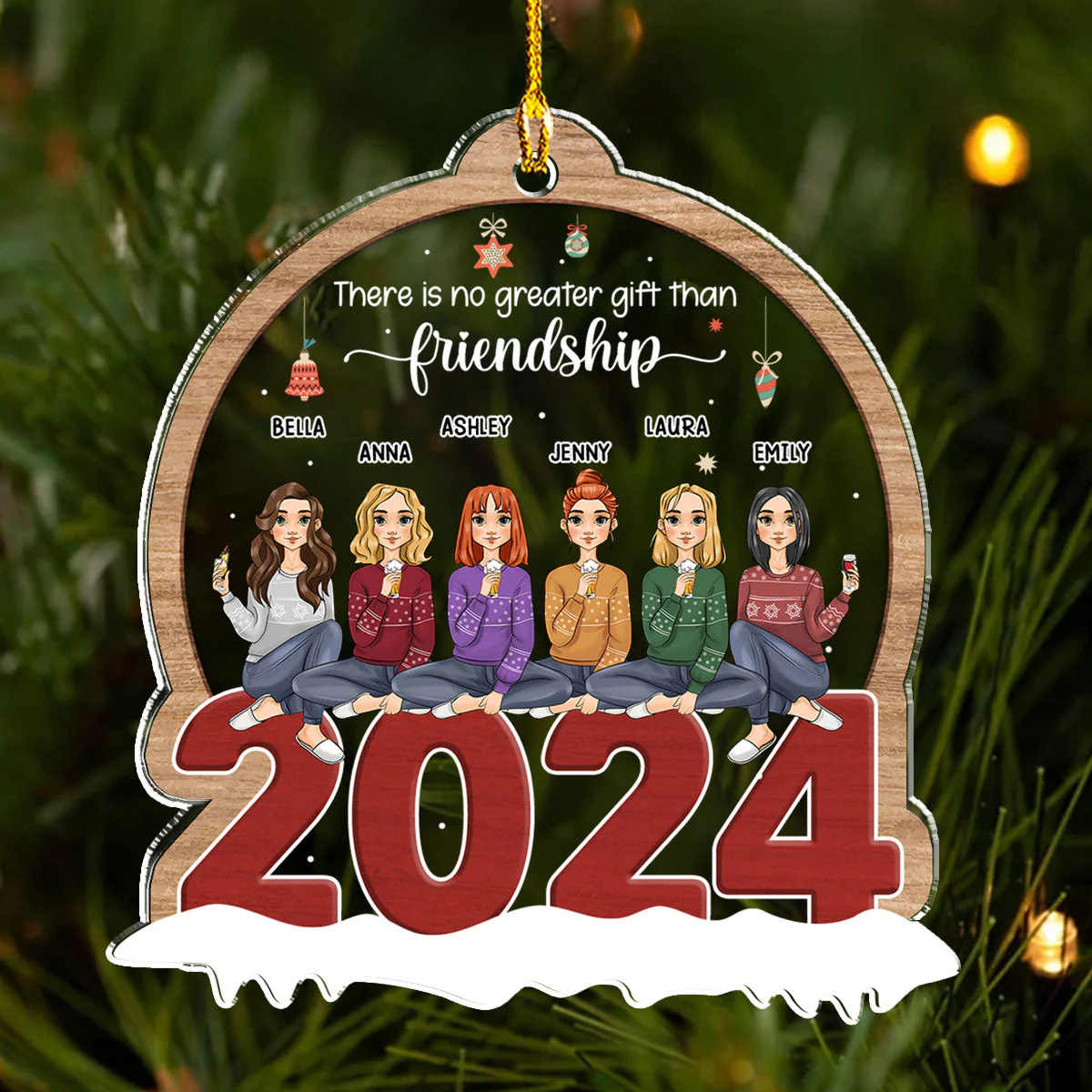 Perfect Friendship - Personalized Custom Acrylic Ornament - Image 5