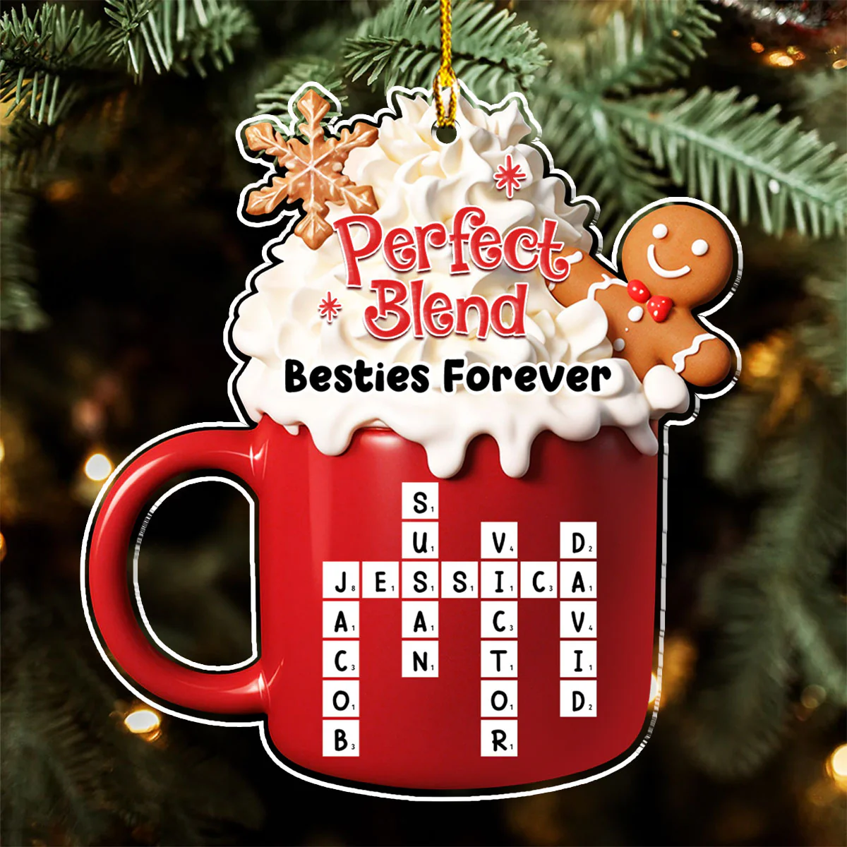 Perfect Hot Cocoa - Personalized Custom Acrylic Ornament - Image 2