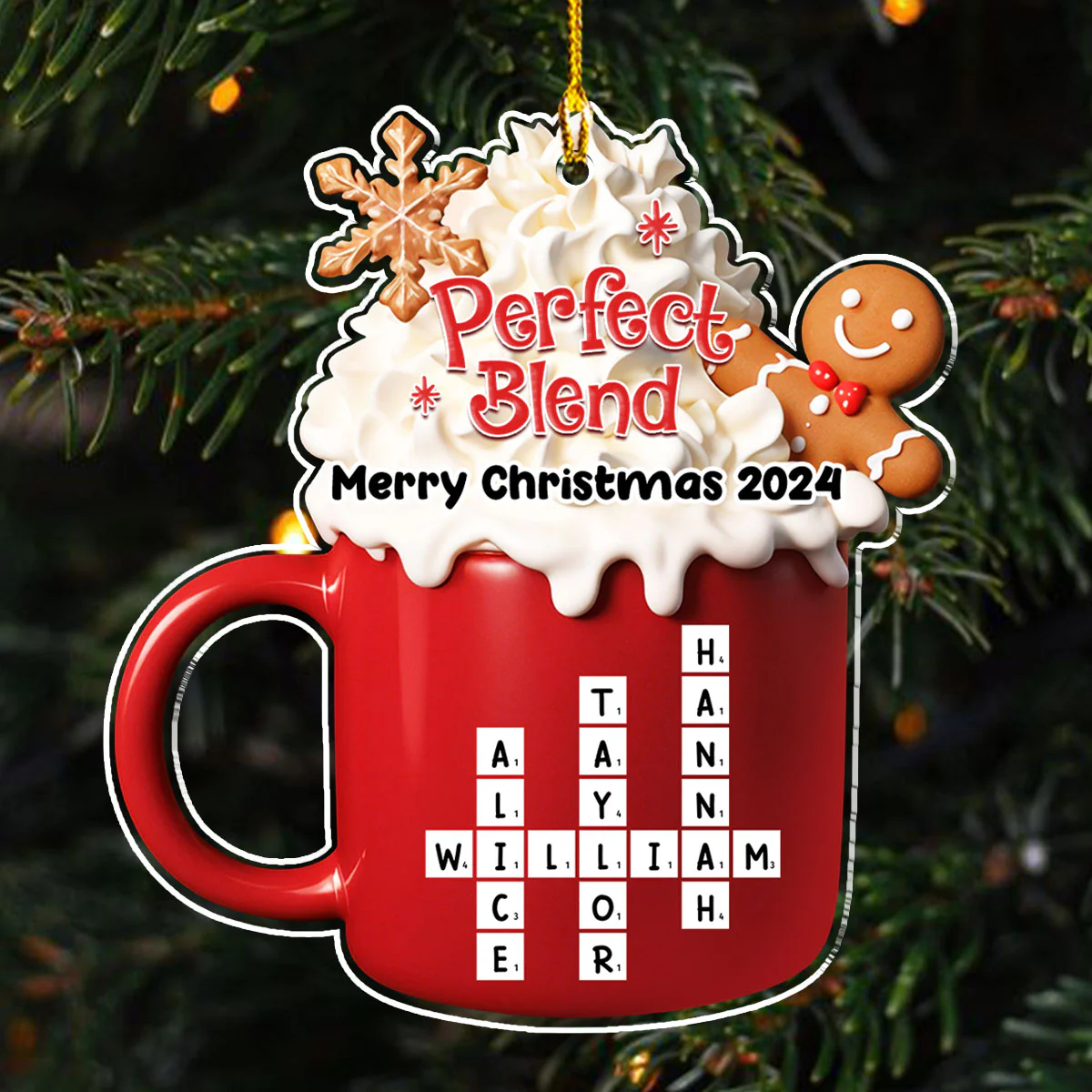 Perfect Hot Cocoa - Personalized Custom Acrylic Ornament - Image 4