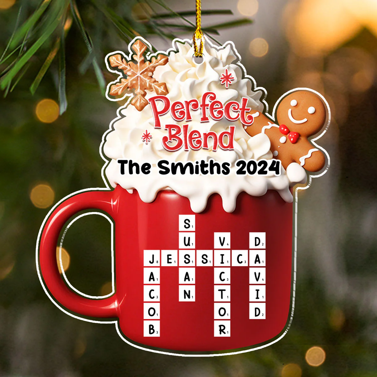Perfect Hot Cocoa - Personalized Custom Acrylic Ornament - Image 5