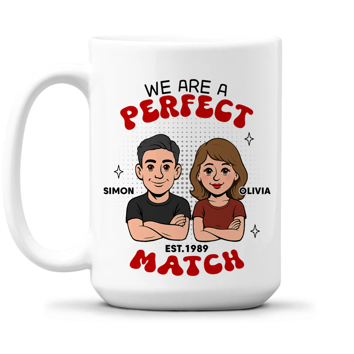 Perfect Match - Personalized Custom Coffee Mug - Image 2