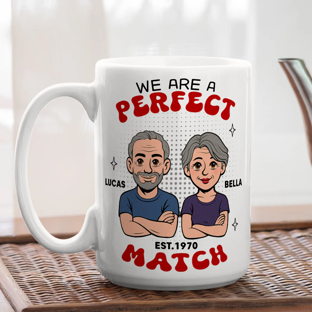 Perfect Match - Personalized Custom Coffee Mug - Image 5