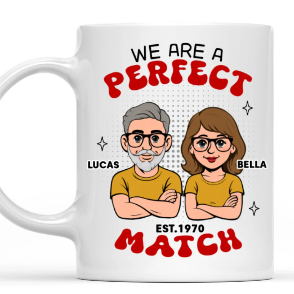 Perfect Match - Personalized Custom Coffee Mug - Image 7