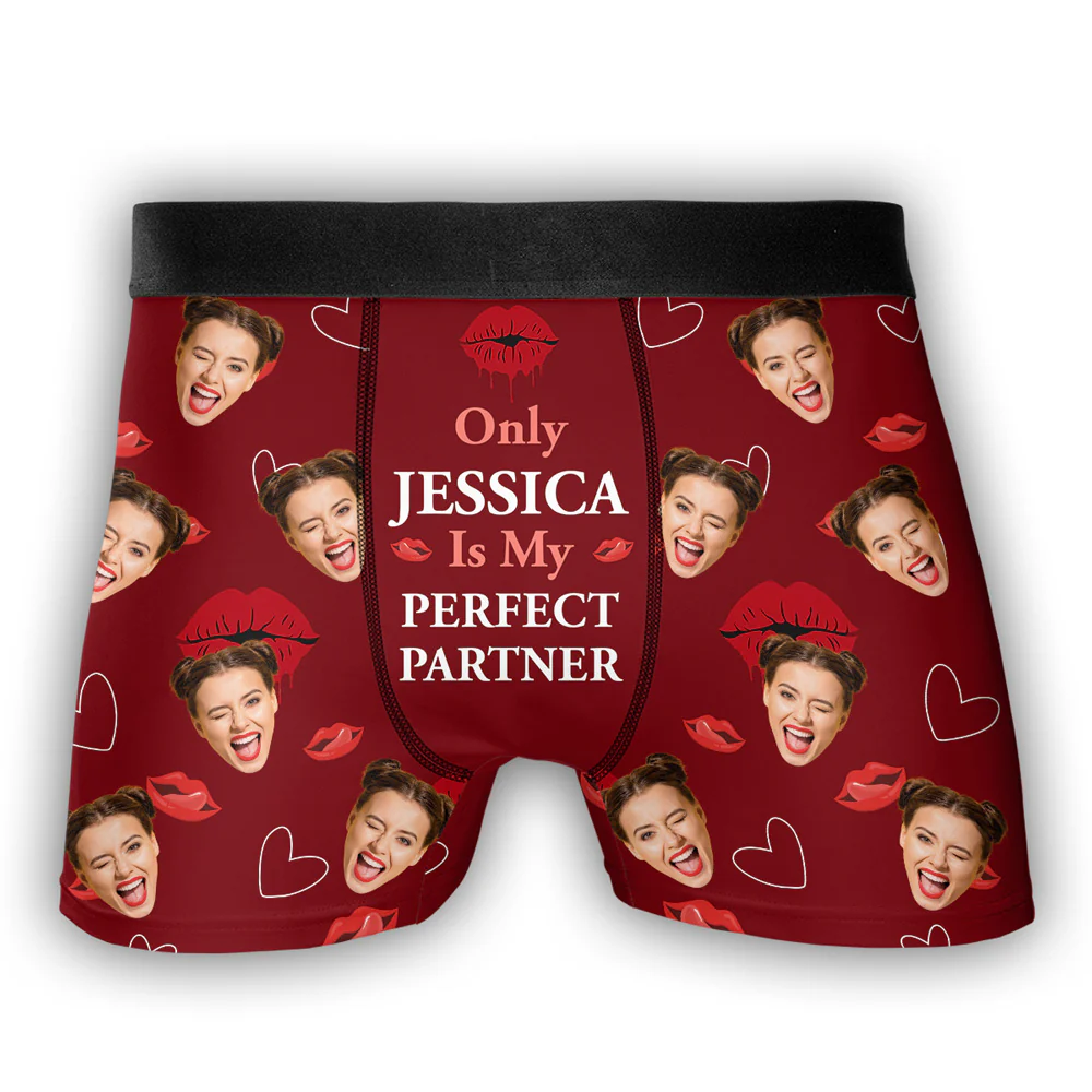 Perfect Partner - Personalized Photo Men's Boxer Briefs - Image 5