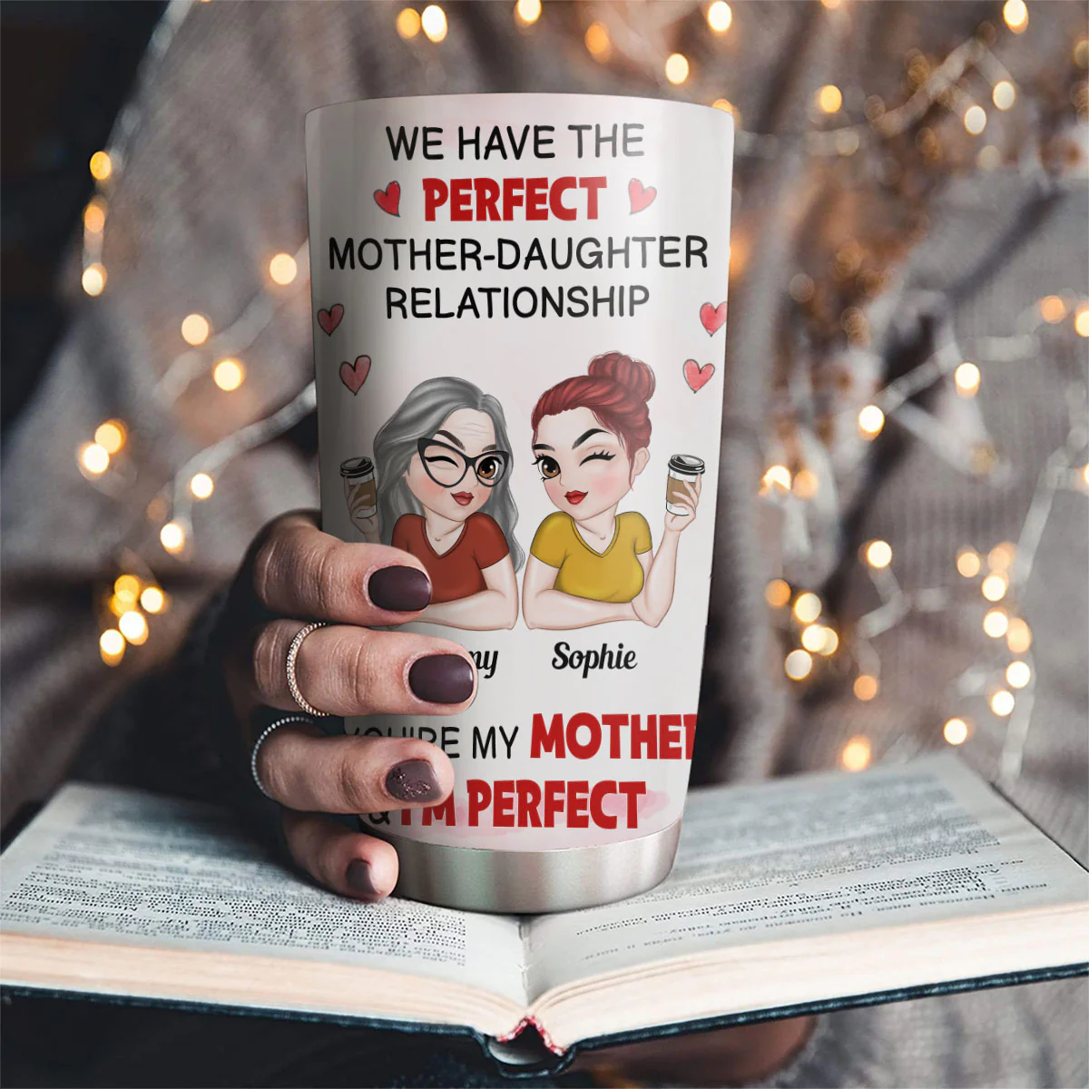 Perfect Relationship - Personalized Custom Tumbler - Image 2