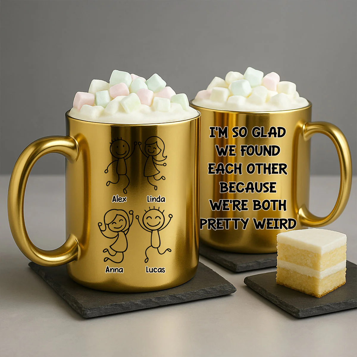 Perfectly Weird Duo - Personalized Custom Metallic Mug - Image 3