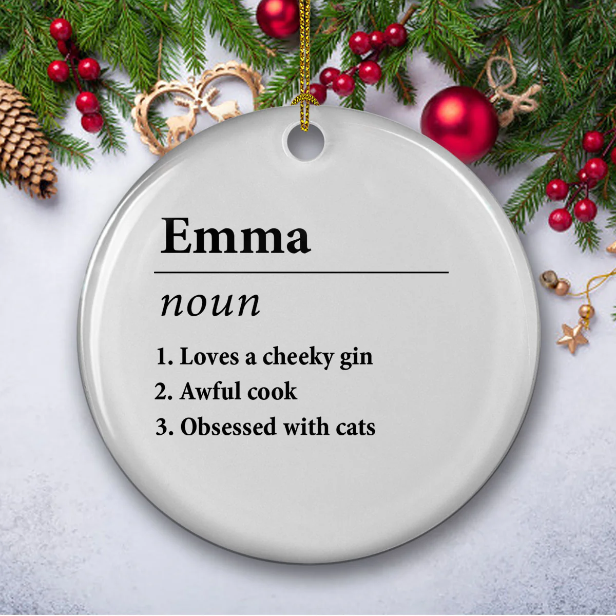 Personal Definition - Personalized Custom Ceramic Ornament - Image 2