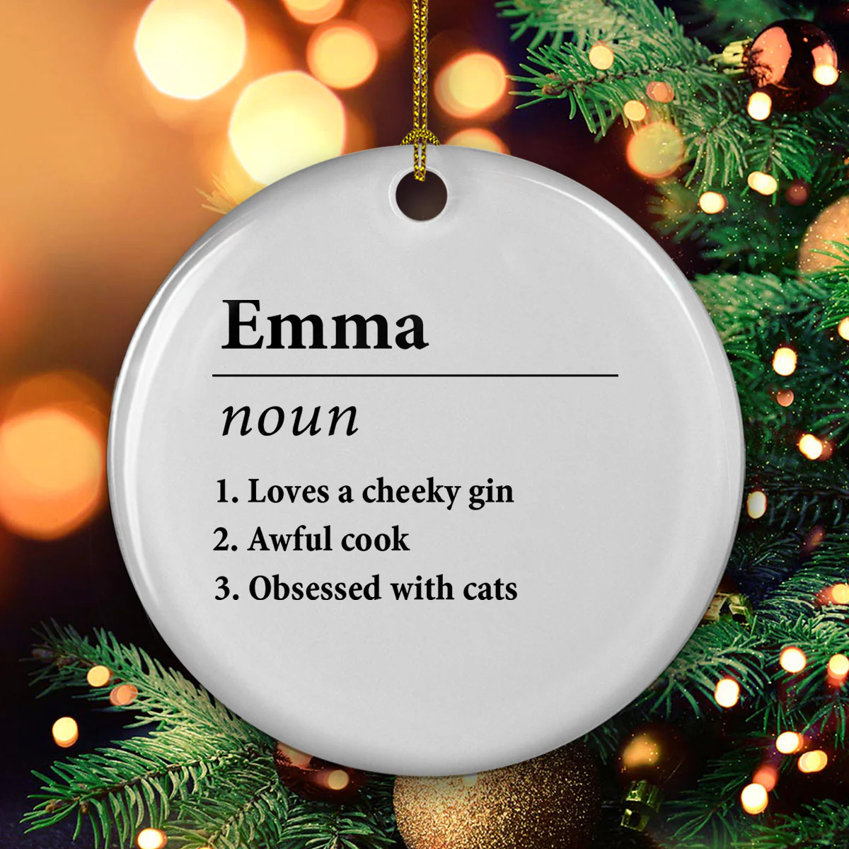 Personal Definition - Personalized Custom Ceramic Ornament - Image 4