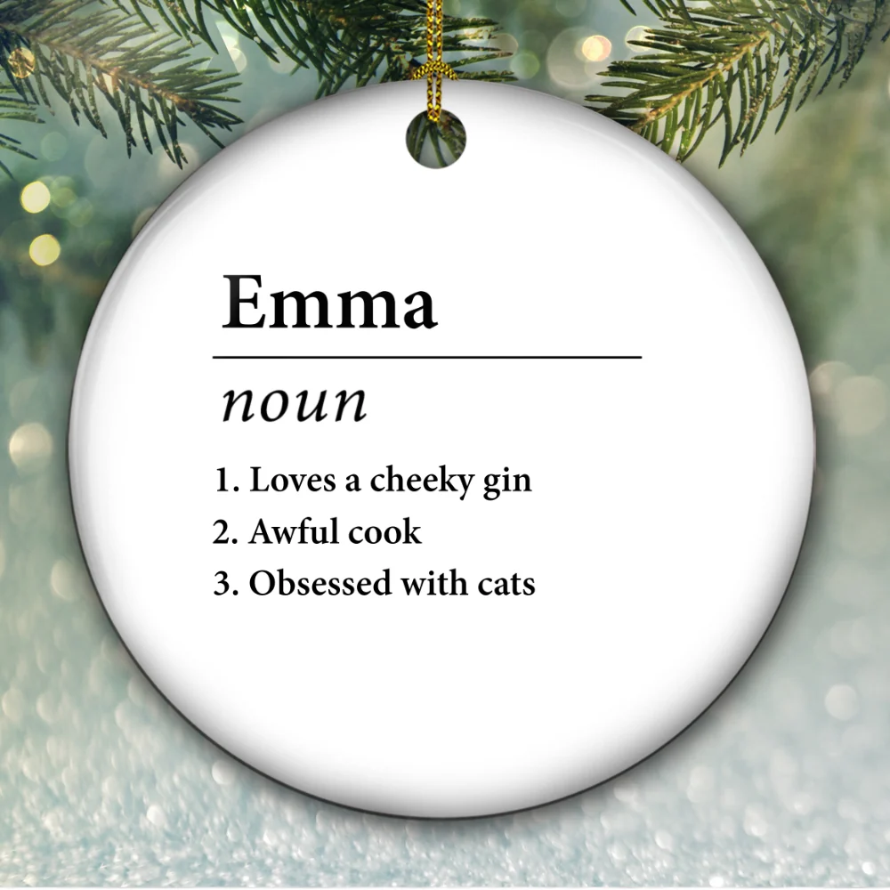 Personal Definition - Personalized Custom Ceramic Ornament - Image 5