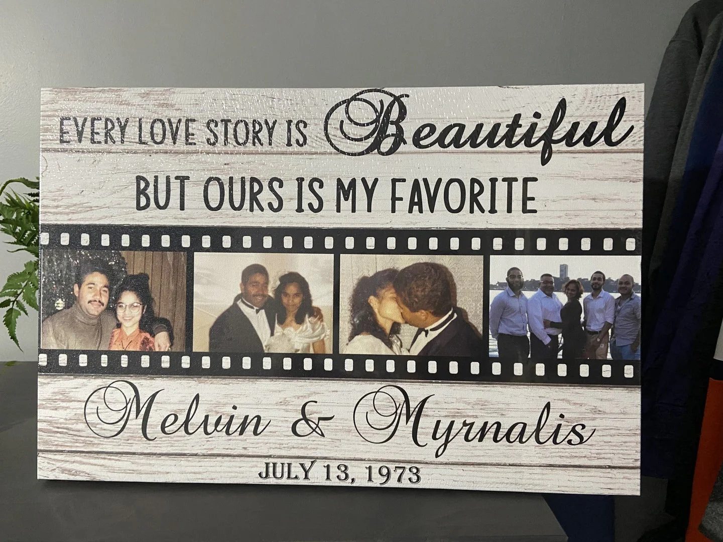 Our Love Story - Personalized Custom Photo Canvas Print - Image 2
