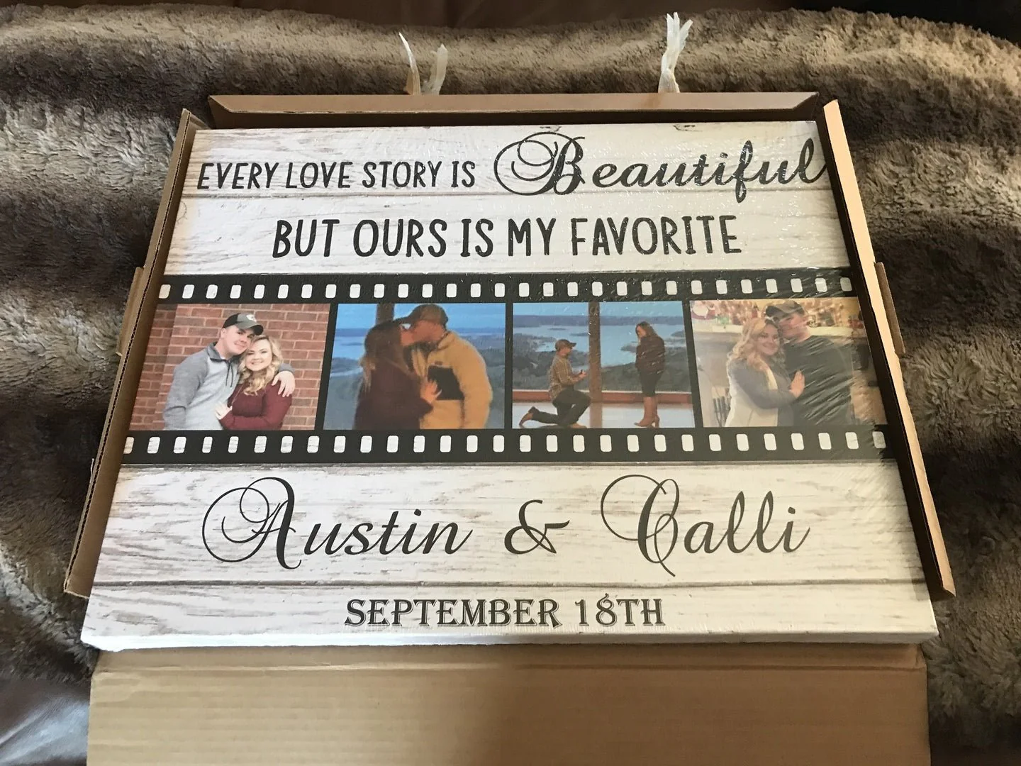 Our Love Story - Personalized Custom Photo Canvas Print - Image 3