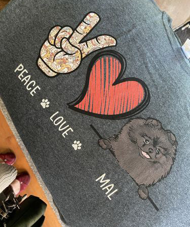 Peace Love Dog - Personalized Custom Unisex T-shirt - Image 7