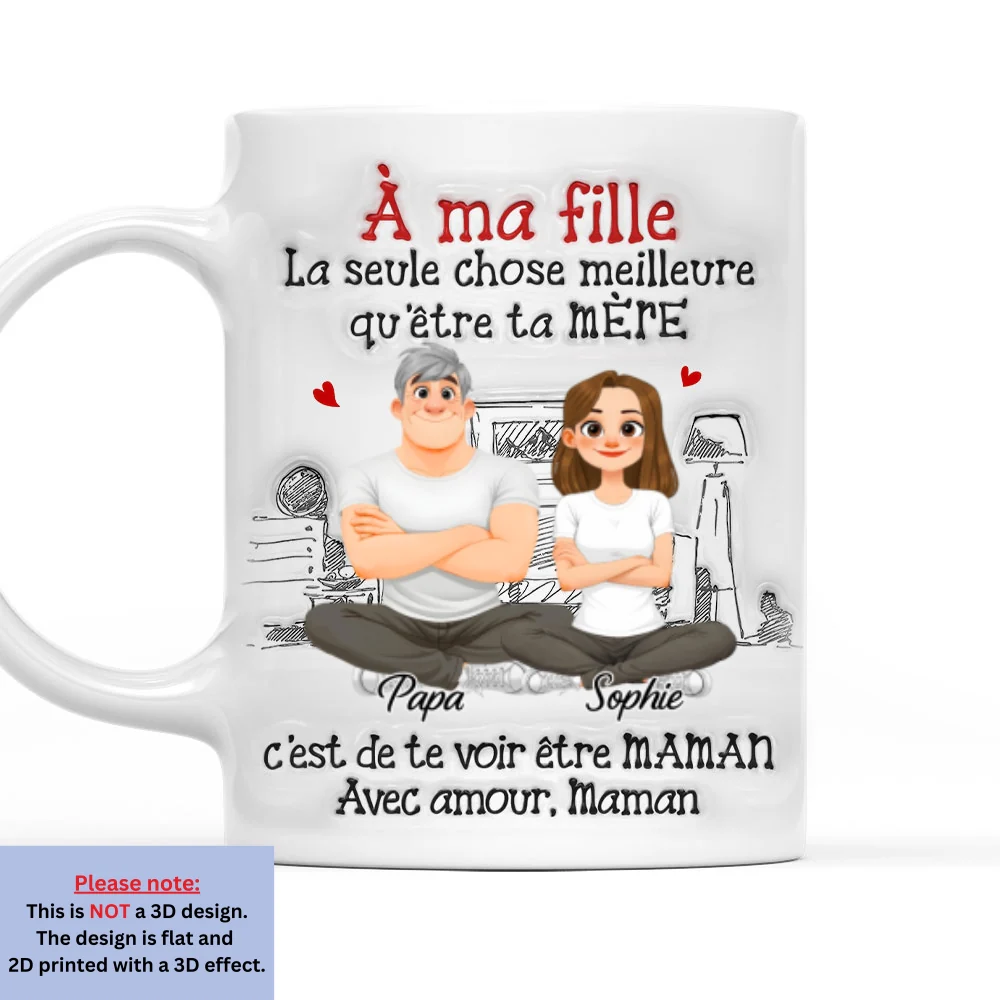 Personnages Cartoon Liés Ensemble - Mug Personnalisé avec Effet 3D Gonflé - Image 7