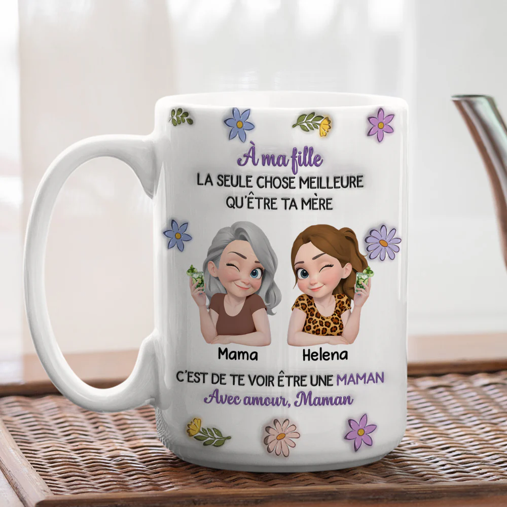Personnages Liés Ensemble - Mug Personnalisé avec Effet 3D Gonflé - Image 5