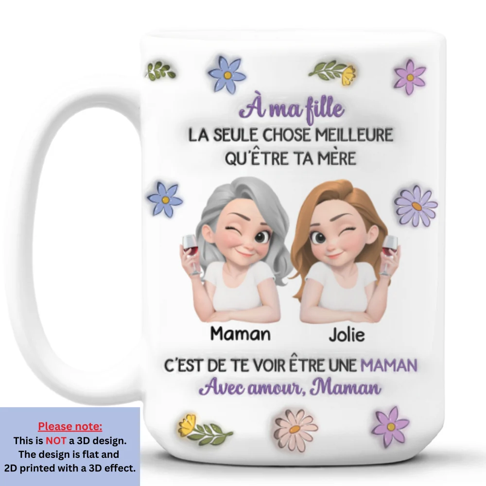 Personnages Liés Ensemble - Mug Personnalisé avec Effet 3D Gonflé - Image 8