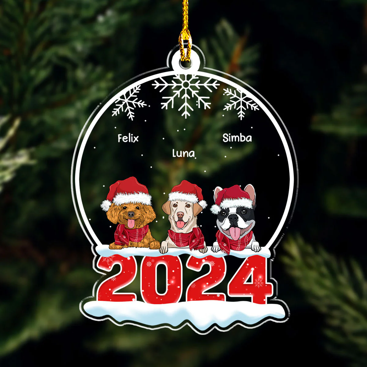 Pet Snow Globe - Personalized Custom Acrylic Ornament - Image 5