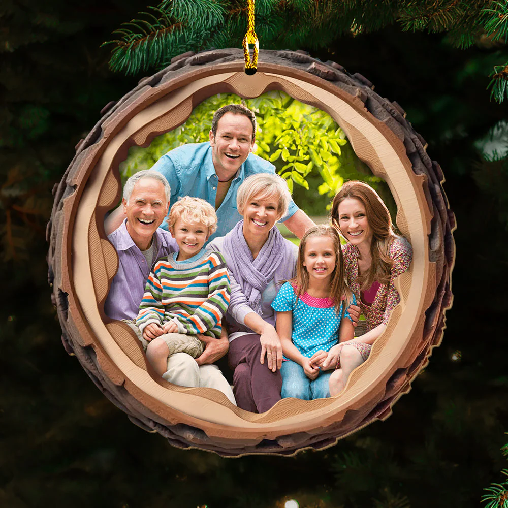 Photo With Wood Shape - Personalized Custom Wood Ornament - Image 4