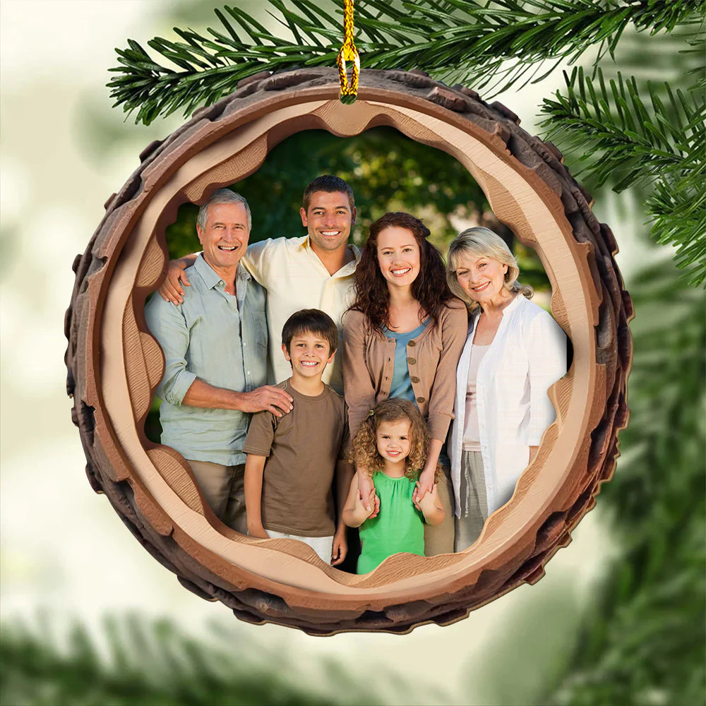 Photo With Wood Shape - Personalized Custom Wood Ornament - Image 5