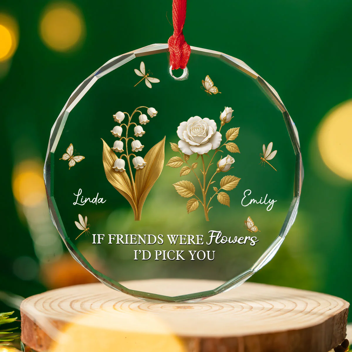 Pick You - Personalized Custom Glass Ornament - Image 2