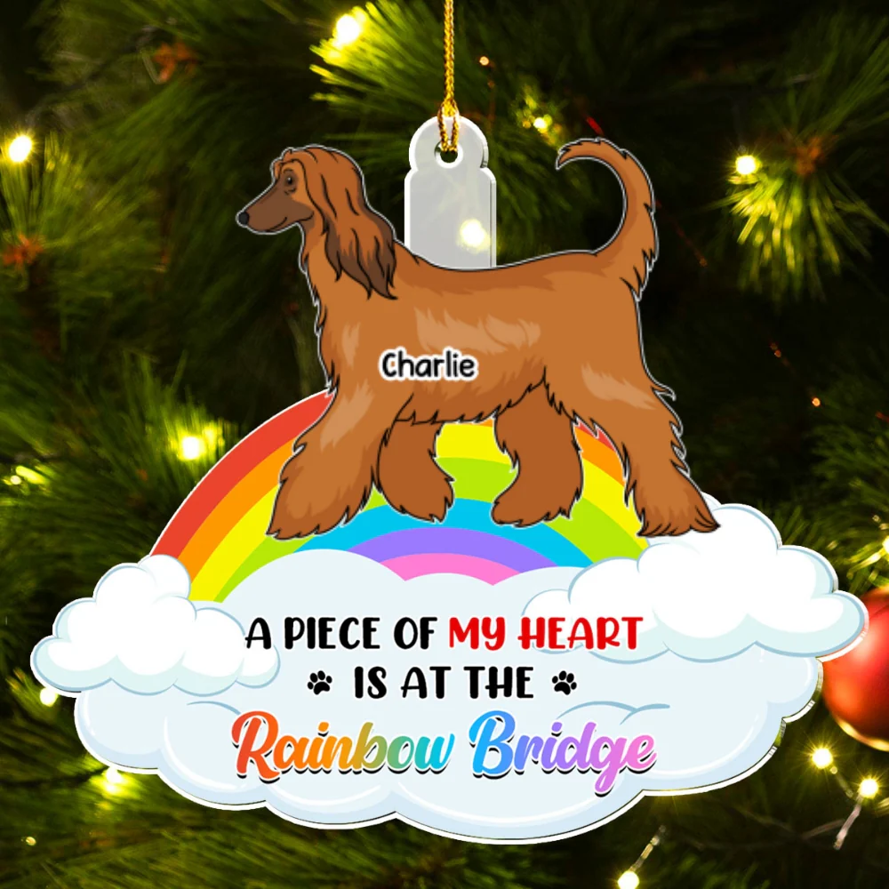 Piece Of Dog Mom - Personalized Custom Acrylic Ornament - Image 6