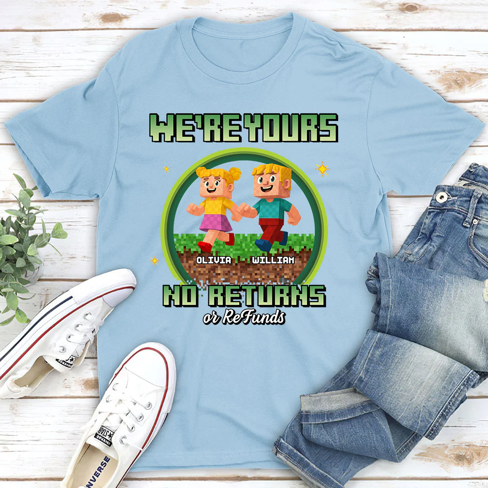 Pixelated Love For Dad - Personalized Custom Shirt - Image 3