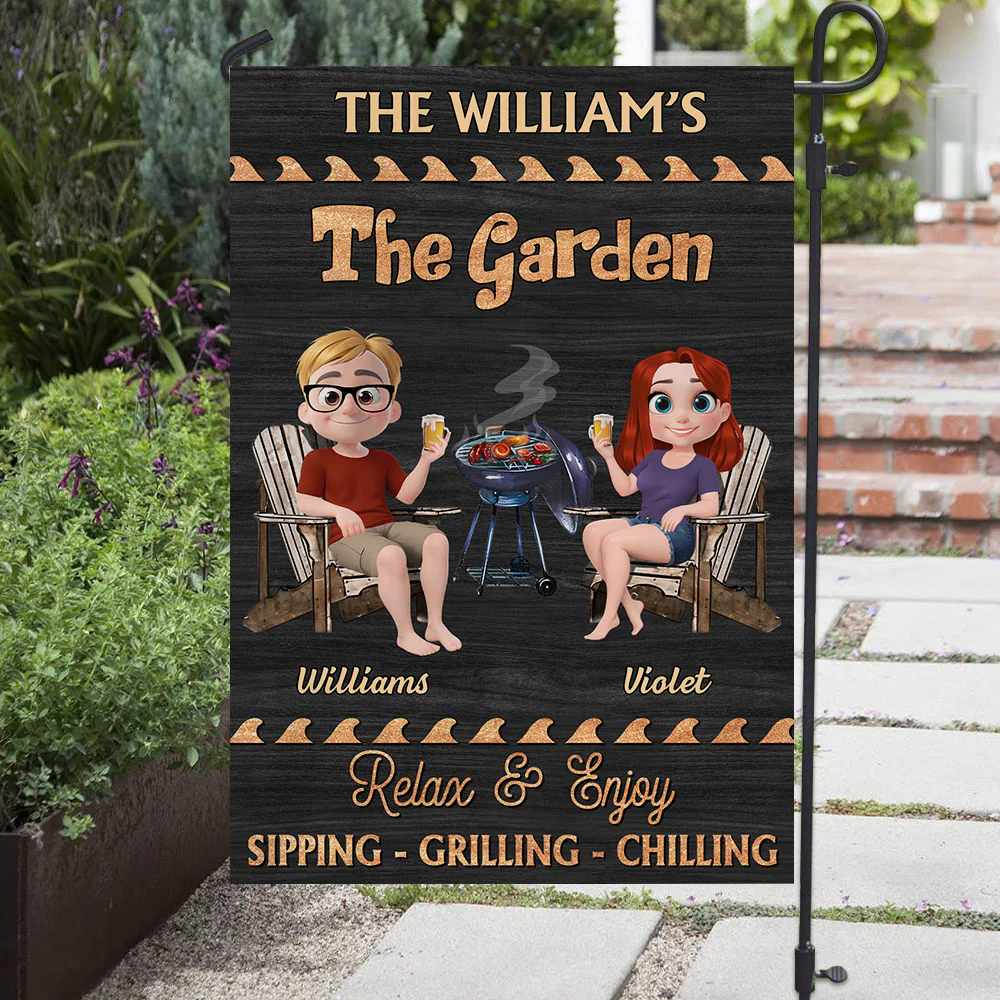 Pool And Patio Sipping Chilling - Personalized Custom Flag - Image 5