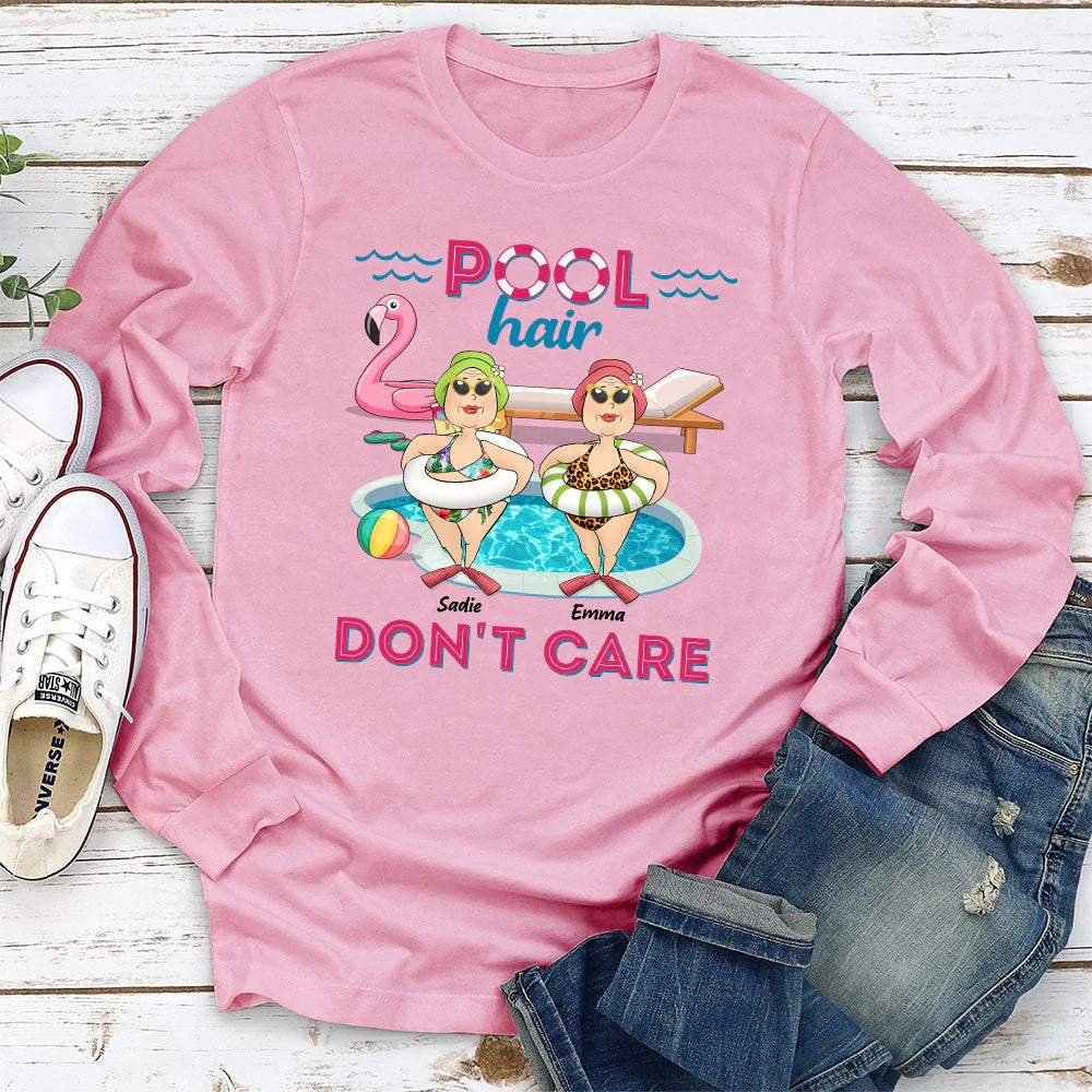 Pool Hair Do Not Care - Personalized Custom Shirt - Image 3